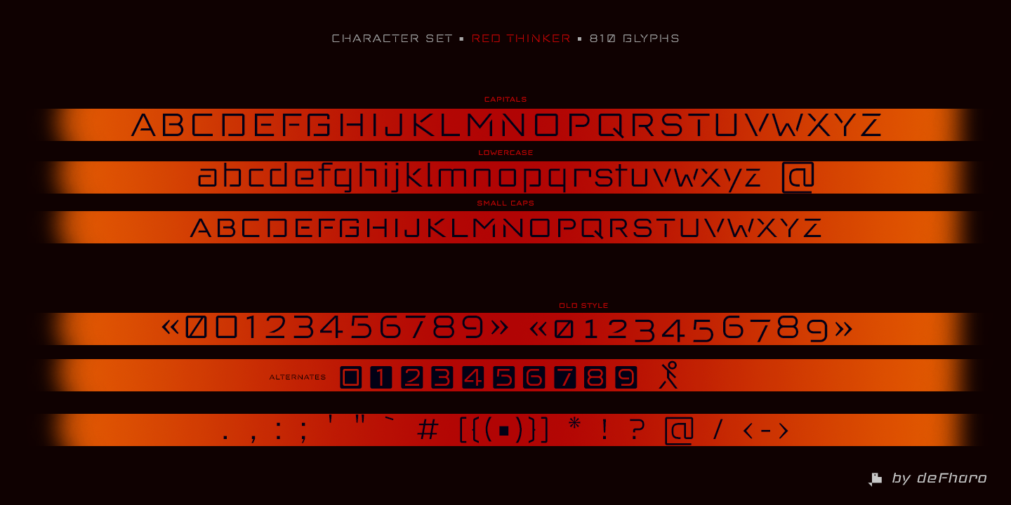 Пример шрифта Red Thinker Light Italic